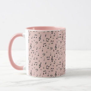 Schwarze Musiktasse Tasse