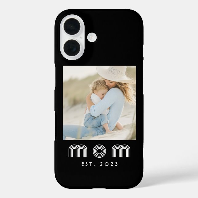 Schwarze Mutter etablierte Retro-Schriftfoto Case-Mate iPhone Hülle (Rückseite)