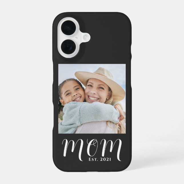 Schwarze Mutter etablierte Skript Foto Case-Mate iPhone 16 Hülle (Rückseite)
