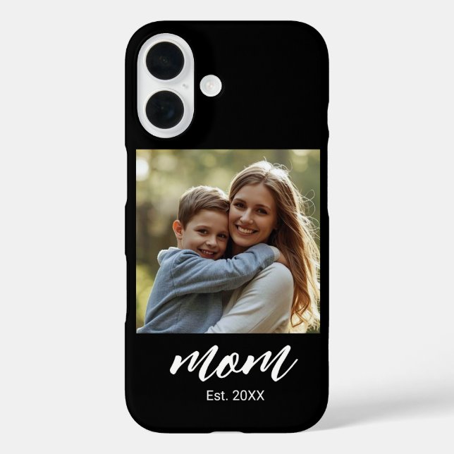 Schwarze Mutter etabliertes Skript Foto Case-Mate iPhone Hülle (Rückseite)