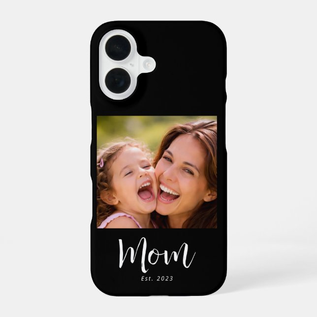 Schwarze Mutter etabliertes Skriptfoto iPhone 16 Hülle (Rückseite)