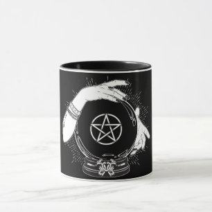 Schwarze Mystische Wahrsagerin Mystische Kristallk Tasse