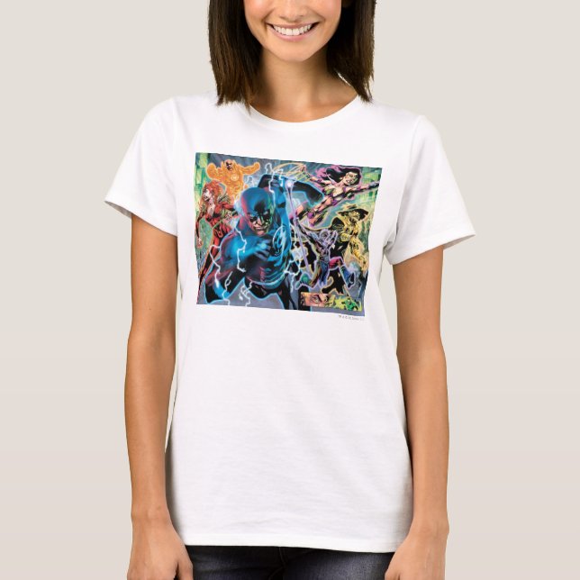 Schwarze Nacht - Comic T-Shirt (Vorderseite)