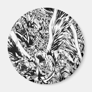 Schwarze Nacht - Schwarz und Weiß Magnet