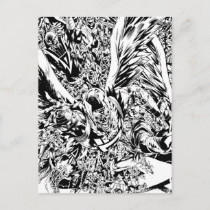 Schwarze Nacht - Schwarz und Weiß Postkarte