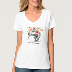 Schwarze Nähmaschine Seamstress T - Shirt