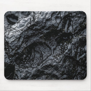 Schwarze nasse Felsstruktur Naturmauspad Mousepad