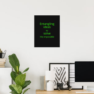 Schwarze Neon-Grün-Open-Sans-Quantum-Engineer-Deko Poster