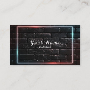 Schwarze Neon Visitenkarte