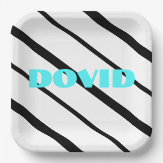 Schwarze Neonplatte Pappteller