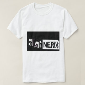 Schwarze Nerd-grundlegender Boxy Logo-Klassiker T-Shirt