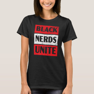 Schwarze Nerd vereinen Schwarzgeschichte Monat Sch T-Shirt