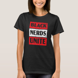 Schwarze Nerd vereinen Schwarzgeschichte Monat Sch T-Shirt