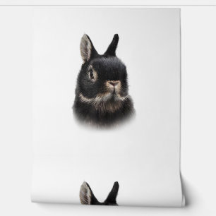 Schwarze Niederlande Zwerg Rabbit Bust Women's Uni Tapete