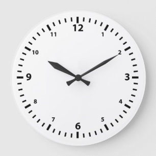 Schwarze Nummern-Zifferblatt Große Wanduhr