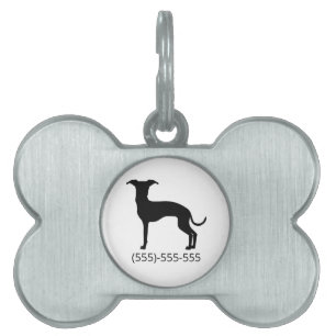 Schwarze (oder Ihre Farbe) Italienische Windhund-S Tiermarke