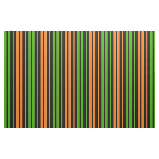 Schwarze Orange Grüne Vertikale Streifen Design   Stoff (Fat Quarter (45,7 x 55,9 cm))