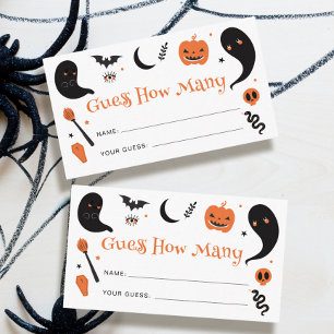 Schwarze Orange Halloween Rate Mal Wie Viele Begleitkarte