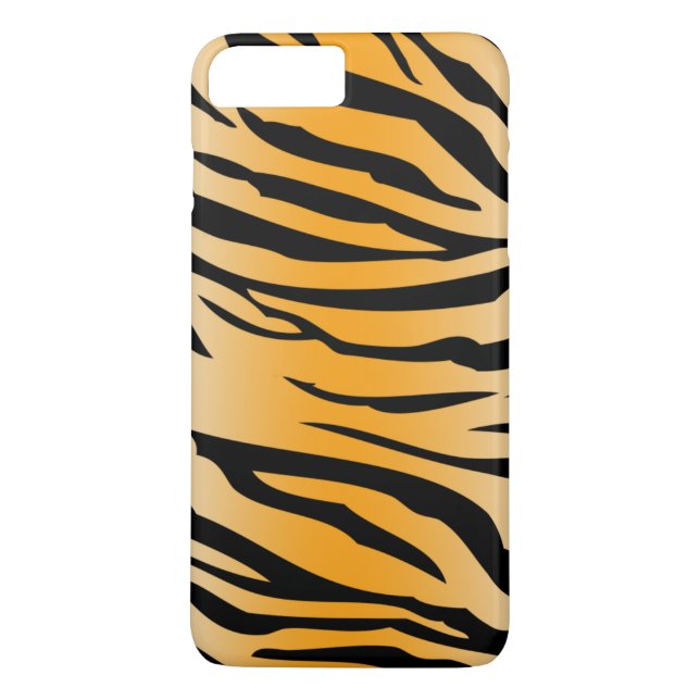 Schwarze orange Tiger-Streifen Case-Mate iPhone Hülle (Rückseite)
