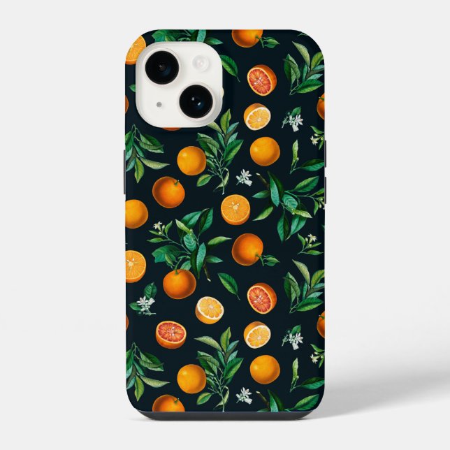 Schwarze Orangen Frucht | iPhone 14 Case-Mate Hülle (Rückseite)