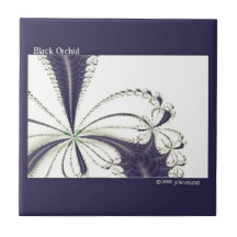 Schwarze Orchideen-Fraktalkunst-Blumenmuster
