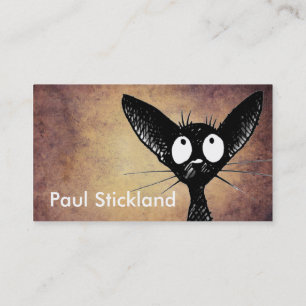 Schwarze orientalische Katzen-Kunst Visitenkarte