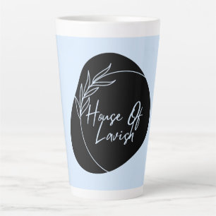 Schwarze ovale botanische Luxus-Kaffeetasse Milchtasse