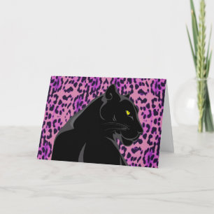 SCHWARZE PANTHER-KUNSTKARTE AUF DER INNENSEITE LEE KARTE