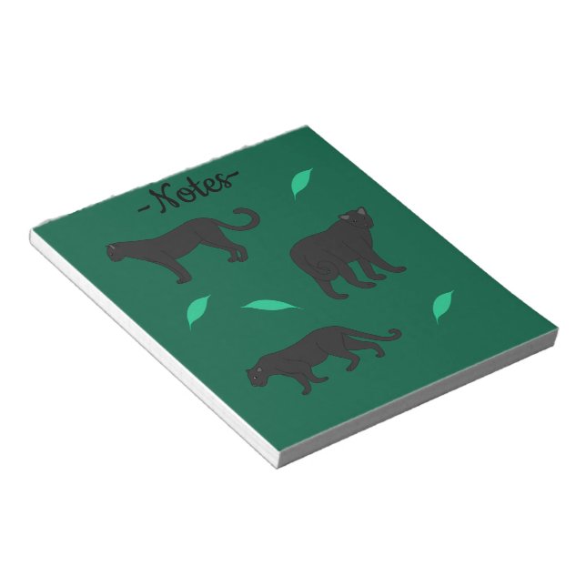 Schwarze Panther Notizblock (angewinkelt)