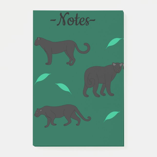 Schwarze Panther Post-it Klebezettel (Vorderseite)
