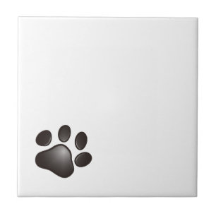 Schwarze Paw Fliese