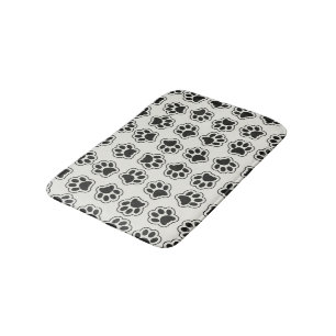 Schwarze Paws, Hundepfähle, Katzenpfähle, Kontur Badematte