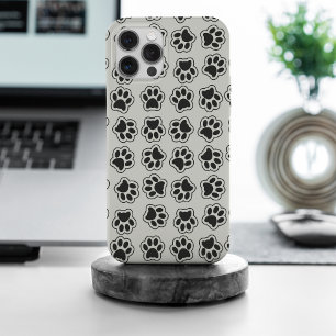 Schwarze Paws, Hundepfähle, Katzenpfähle, Kontur Case-Mate iPhone Hülle