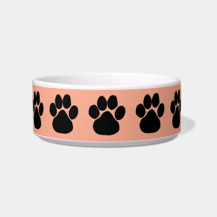 Schwarze Paws Pfirsich Haustier Napf