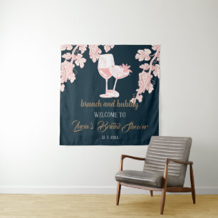 Schwarze Perle Champagner Retro-Brautdusche Willko Wandteppich