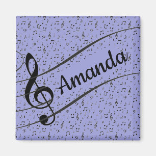 Schwarze personalisierte Musik Magnet