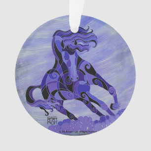 Schwarze Pferdeweihnachtsverzierung Ornament
