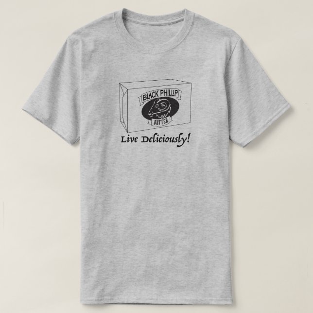 Schwarze Phillip-Butter T-Shirt (Design vorne)