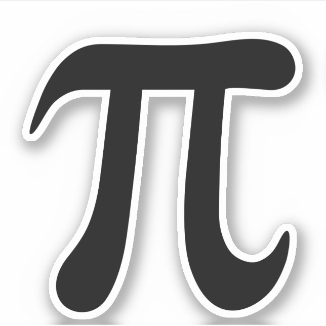 Schwarze Pi-Symbol-Aufkleber Aufkleber (Vorderseite)