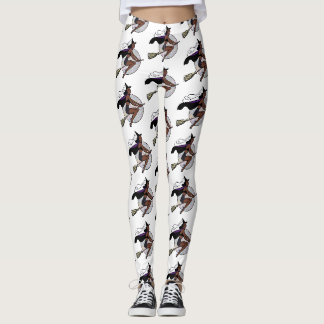 schwarze Pin-Up-Hexe-Leggings Leggings