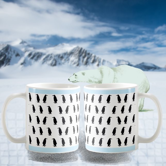 Schwarze Pinguine Kaffeetasse (Von Creator hochgeladen)
