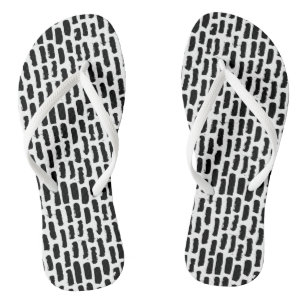 Schwarze Pinselstriche Flip Flops