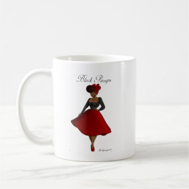 Schwarze Pinups-Tasse - Carmen Kaffeetasse