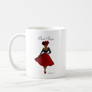 Schwarze Pinups-Tasse - Carmen Kaffeetasse