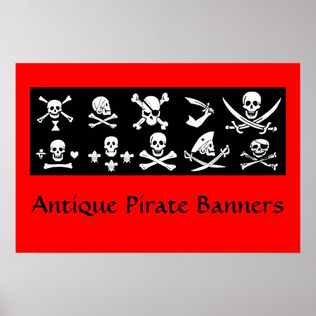 SCHWARZE PIRATBANNER, KREUZTE, SCHWERTER POSTER (Vorne)
