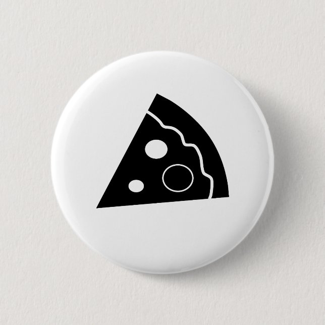 Schwarze Pizza Button (Vorderseite)