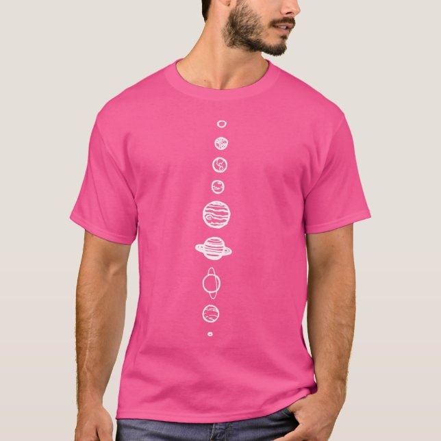 Schwarze Planeten T-Shirt (Vorderseite)