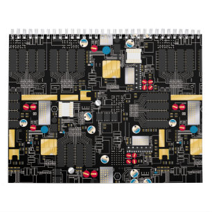 Schwarze Platine Kalender