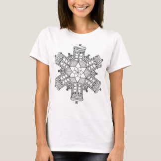 Schwarze Polizei-Kastenschneeflocke T-Shirt
