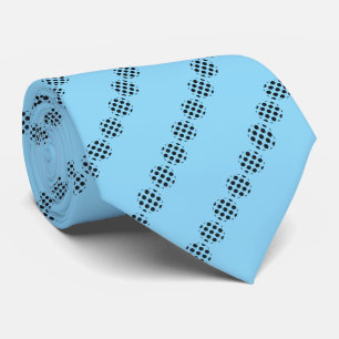 Schwarze Polka-Dot-Screen-Muster auf blau Krawatte